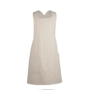 Lucas förkläde från Fondaco, beige/ vit, randigt