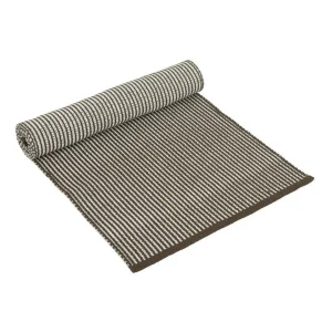 Jamie löpare från Fondaco, brun/vit, 35x120 cm