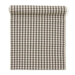 Café löpare från Boel & Jan, rutig, 35x120 cm, brun